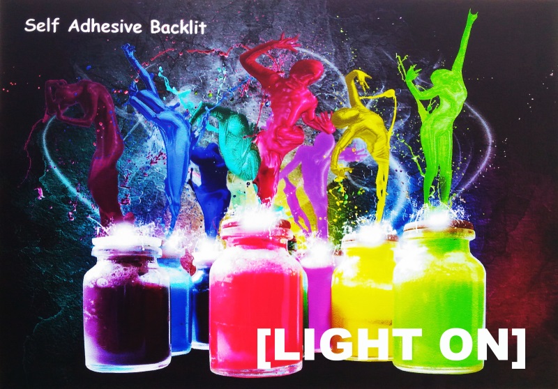 Backlit Trans - UV Print (Self Adhesive)